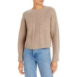 Best Pirce ❤️ AQUA Novelty Stitch Cashmere Sweater - 100% Exclusive Baby's Breath 😉